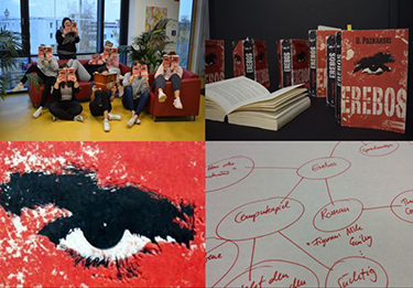 Collage von Bildern unseres Literaturprojekts